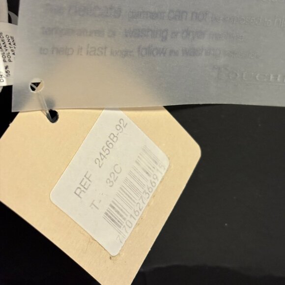 Women Touche Lingerie White Lace Underwire Bra 32C Adjustable Straps Tags Box - Picture 6 of 13